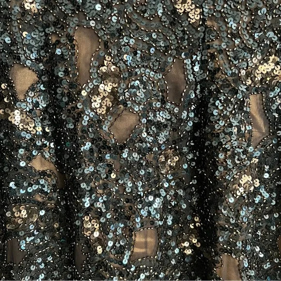 Scala blue sequin cocktail dress, Size 8 - Picture 3 of 8